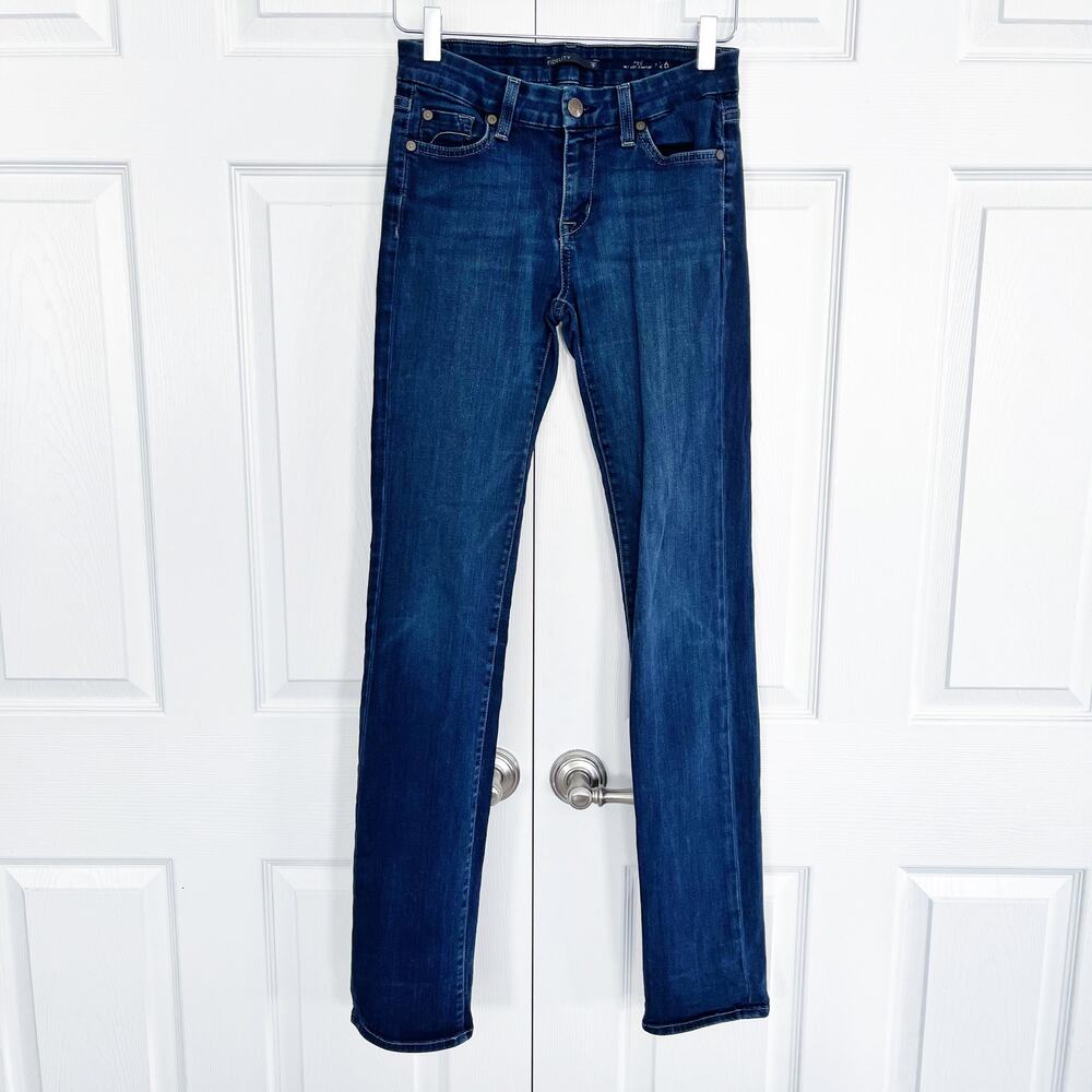 Fidelity Denim Rev Mid Rise Straight Jeans in Imperial Blue